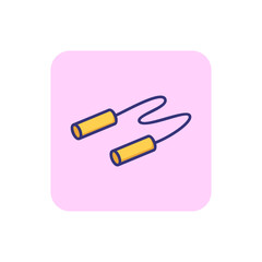 Jump rope line icon. Sport, fitness, active lifestyle. Sport concept. Vector illustration can be used for topics like sport, fitness, sports equipment