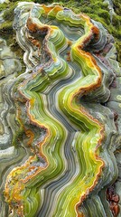 Naklejka premium Abstract image creating a texture effect. The painting resembles a marble surface covered with glitter.