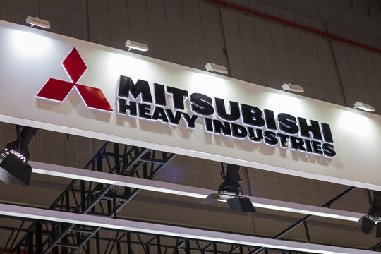 SHANGHAI, CHINA- NOV. 6, 2022: MITSUBISHI HEAVY INDUSTRIES sign is seen during the fifth China International Import Expo (CIIE).