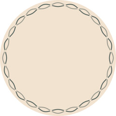 Decorative frames and borders. Circle shape design.        