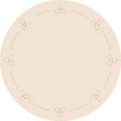 Decorative frames and borders. Circle shape design.        