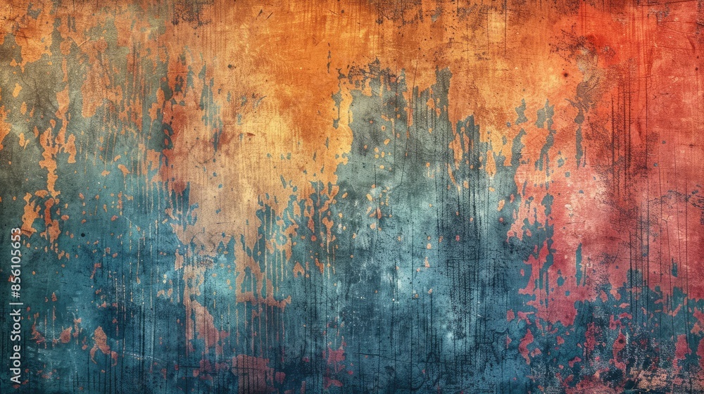 Poster abstract texture overlaying an aged backdrop with varied color schemes
