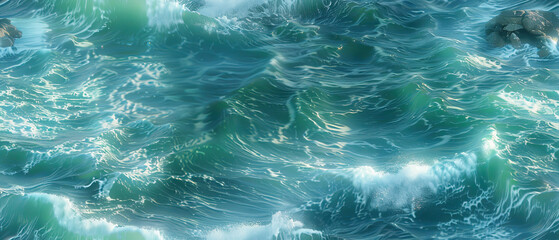 Fototapeta premium Wave background image