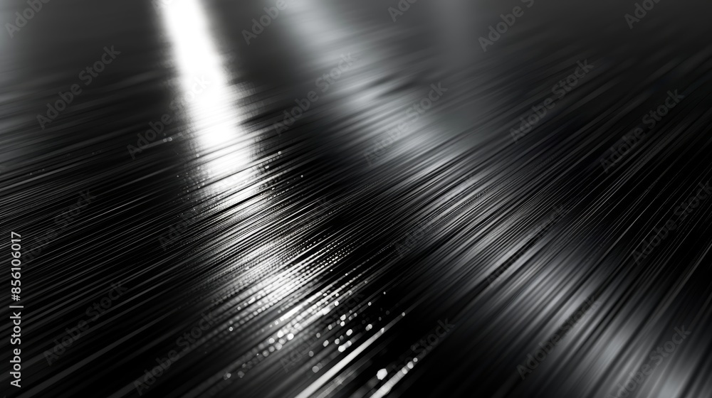 Aufkleber abstract black and white image of a textured surface with a strong light source reflecting on it.