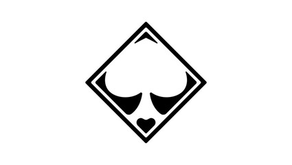 casino, gambling, card games, emblem , black isolated silhouette