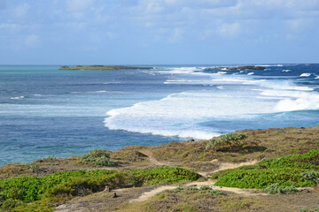 Mauritius, picturesque lighthouse island in Mahebourg aera