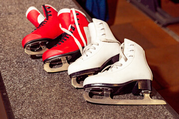 Ice skate rental for training and public skating.