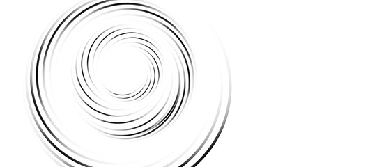 White abstract background with circular lines, technology futuristic template. Vector illustration