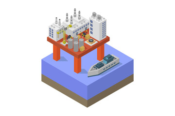 Oil petroleum industry isometric