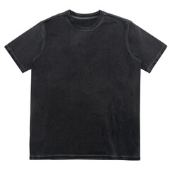 PNG Oversized Acid Washed Black Blank T-shirt Mockup Isolated On Transparent Background