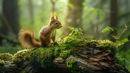 Obraz premium Squirrel Forest Master. Generative AI