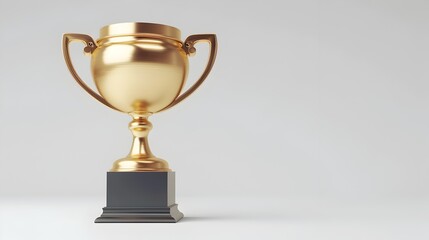 Gleaming Gold and Black Trophy Icon Symbolizing Triumph and Success
