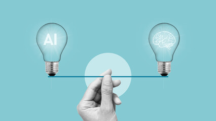 Business AI artificial intelligence marketing concept. AI ethics and legal concepts artificial...