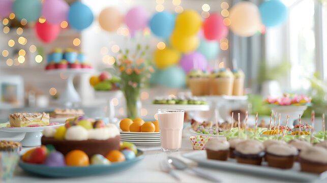 Party planner arranging decorations ,party planning event space