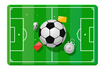 Obraz premium Soccer cup formation and tactic . Set of top view football