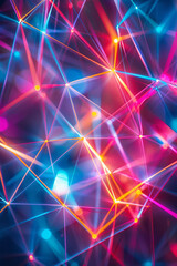 Linear neon symphony with elegant and intricate glowing lines,