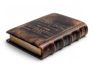 A library card and a book, realistic photo, clipping path, isolated on white background