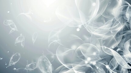 Background with transparent elements on grey backdrop