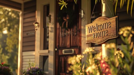Embracing a Fresh Start - Home with Welcome Sign Symbolizing New Beginnings