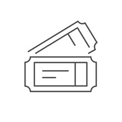 Vintage tickets line outline icon