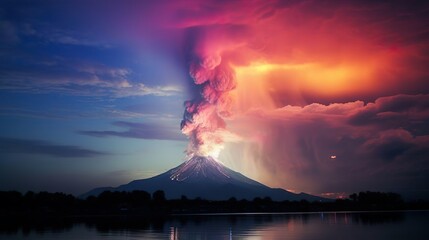 sunrise over the lake