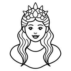 Beautiful little mermaid Underwater world Coloring book for kids