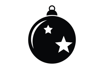 Obraz premium Christmas ball, Christmas ball icon vector, Christmas bauble vector illustration
