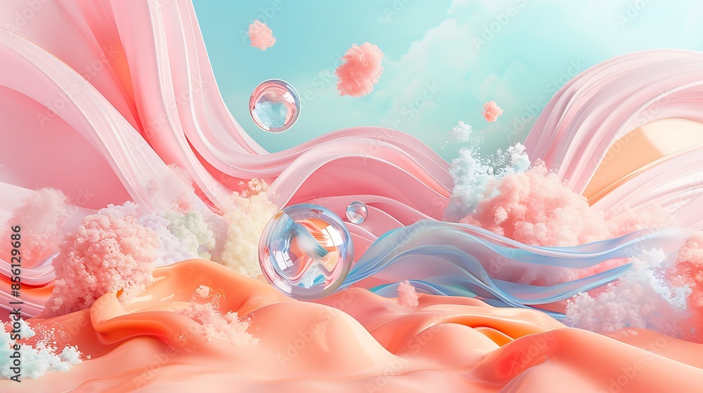 Poster Iridescent Bubbles: A Captivating Abstraction