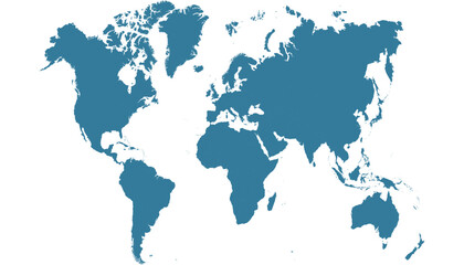 World map. Modern color vector map. Silhouette map	