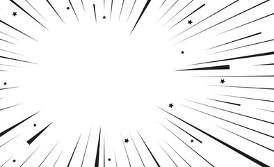 Comic action background speed line vector decoration design