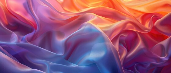 Fototapeta premium Abstract background of colorful fabric with soft folds.