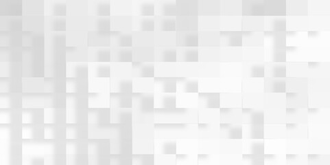 Geometric abstract white scaled cube boxes block background, seamless white or grey geometric business background, Abstract grey and white background with mosaic of white luxury pattern of squares.