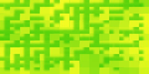 Randomly extruded green cubes abstract geometric background, Abstract technology and business concept data technology, Random scaled green cube boxes block background of green surface.