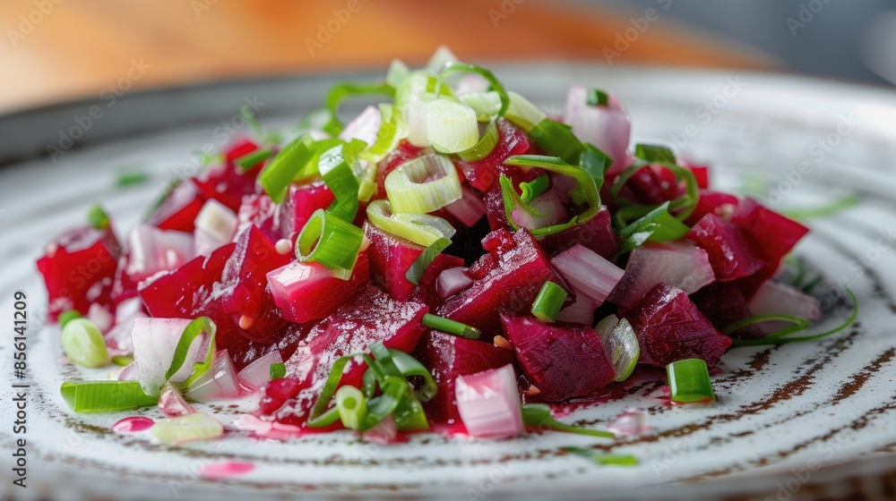 Canvas Prints Beet and green onion salad