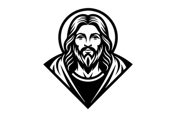 lord Jesus Christian logo icon vector illustration