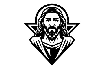 lord Jesus Christian logo icon vector illustration