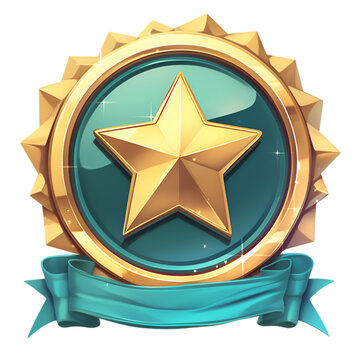 medal award with ribbon