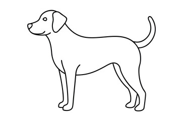 Dog Line art Drawing, continuous line drawing of dog, dogs vector