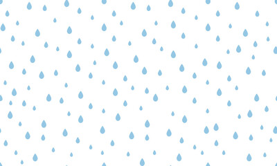 Rain seamless pattern. Falling drops of water. Rain background.