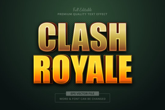 Clash Royale Cartoon Game Title Editable Text Effect