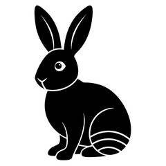 Bunny silhouette vector style