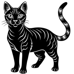 Cat silhouette vector illustration