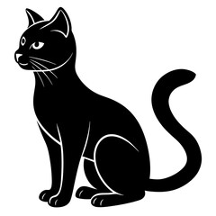 Cat silhouette vector illustration