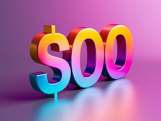 a colorful sign with a dollar sign