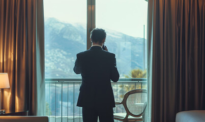 Businessman faces worries Disappointed in investing.