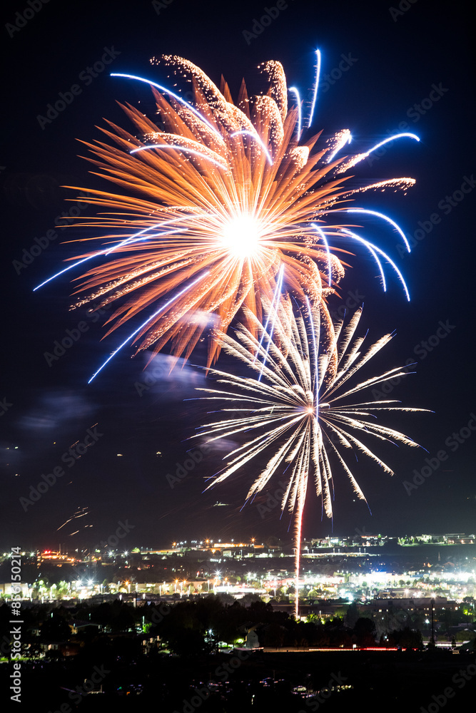 Wall mural fireworks