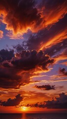 Fototapeta premium Clouds in the setting sun