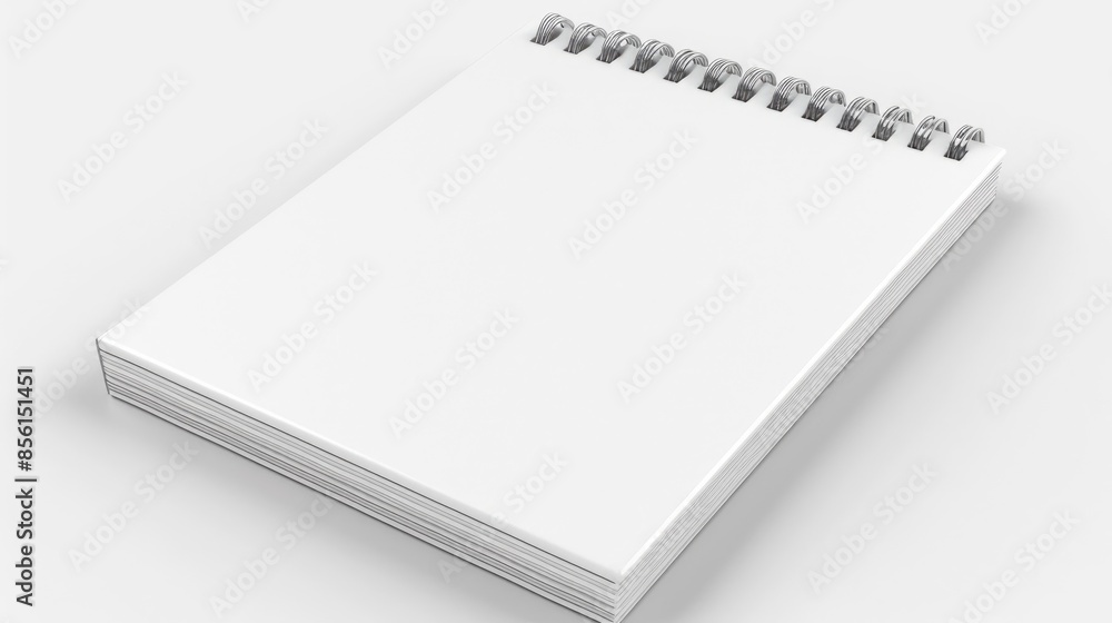 Poster ring bound blank white notepad for notes