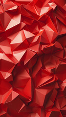 Sculpted Crimson Peaks: Abstract Wallart and Wallpaper with a Dynamic Geometric Landscape