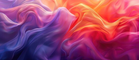 Abstract background of swirling purple, pink, orange and red colors.